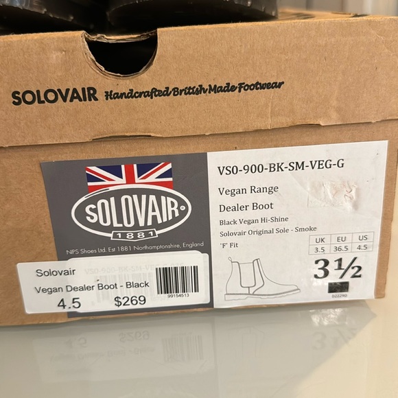 Solovair shiny black boot - size US 4.5 men /5.5 women - Picture 9 of 9